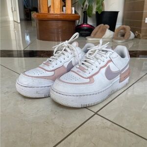 Nike Air Force 1 Shadow White Amethyst Women's 6.5  Sneakers